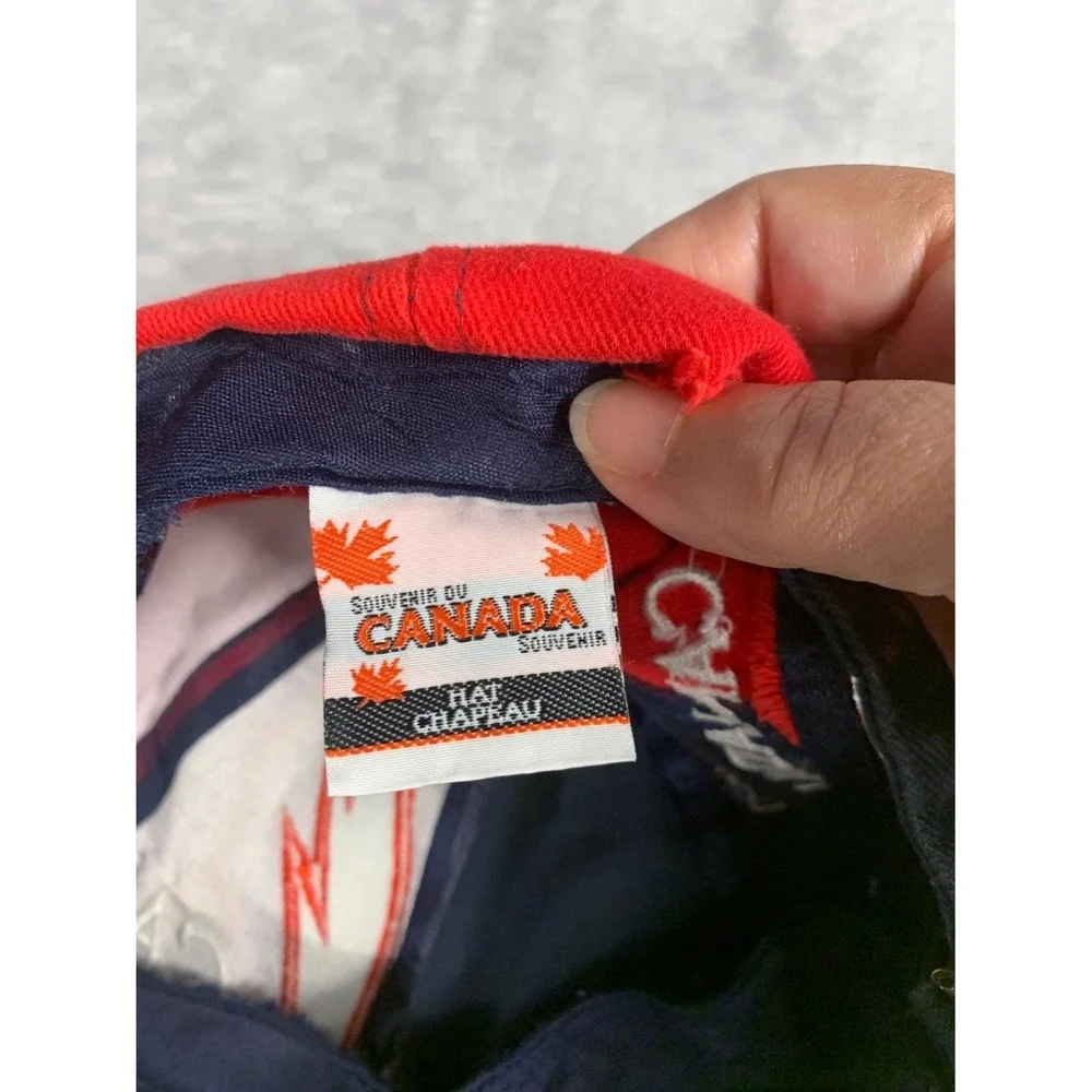 Souvenir Du Canada Flame Maple Leaf Mens OS Multicolor Hat Embroidered Graphic